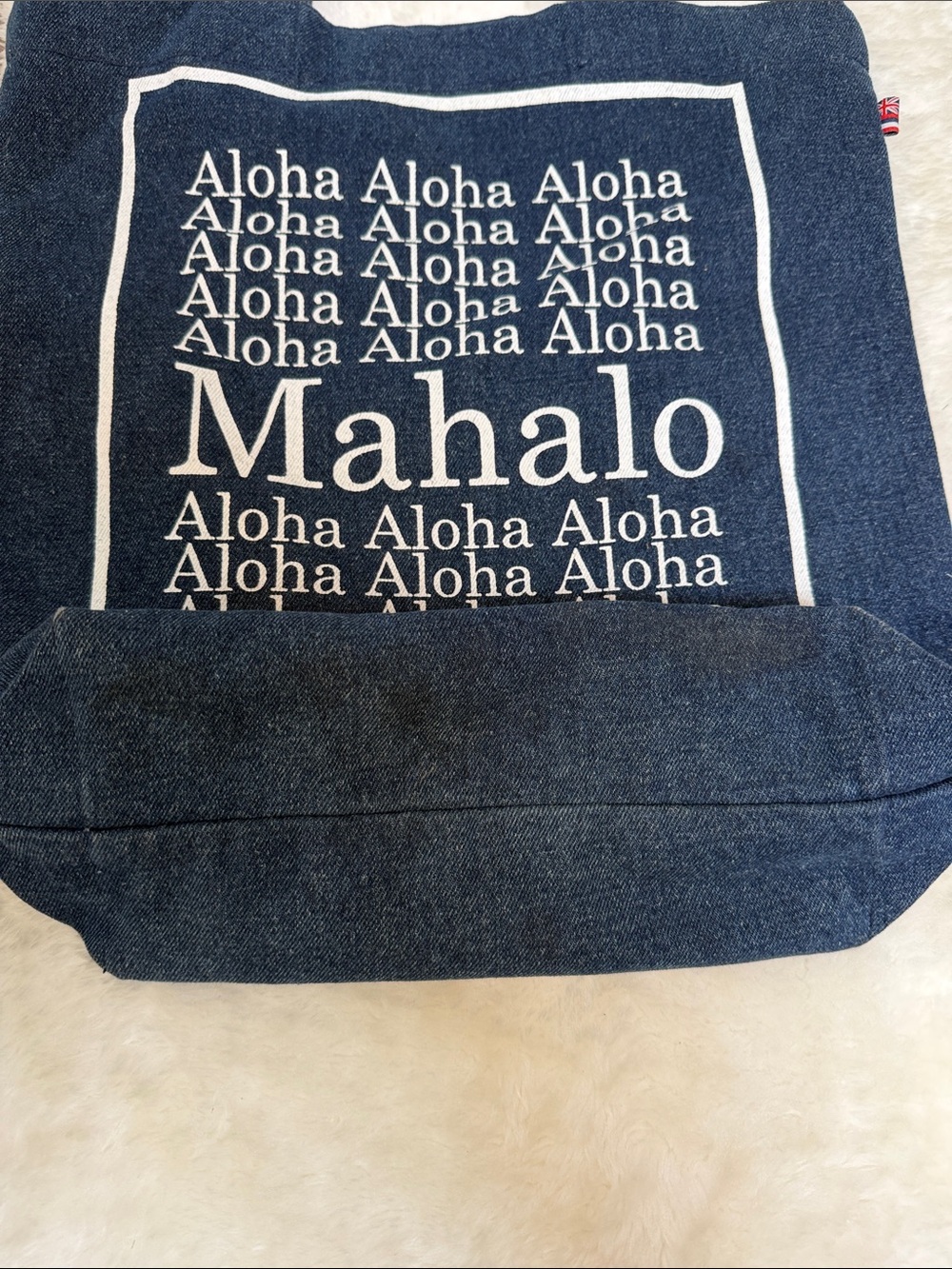 Bundle Mahalo Aloha Navy Tote with Hat - Picture 9 of 16